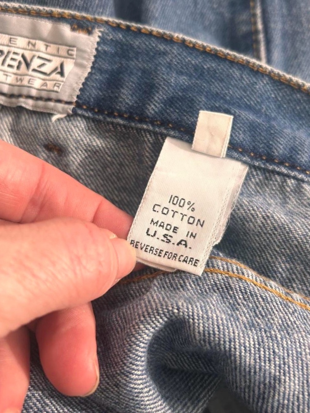 Forenza Denim Jeans in Blue with Gold Stitching - Picture 8 of 8